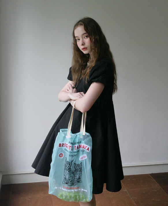CATS BAG IN ORGANZA WITH EMBROIDERIES
