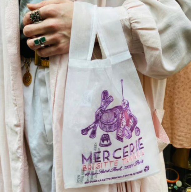 BAG "MERCERIE" DIVERTED IN ORGANZA AND EMBROIDERY