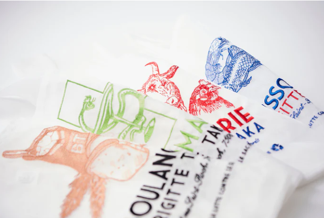 BAKERY BAG IN ORGANZA AND EMBROIDERY