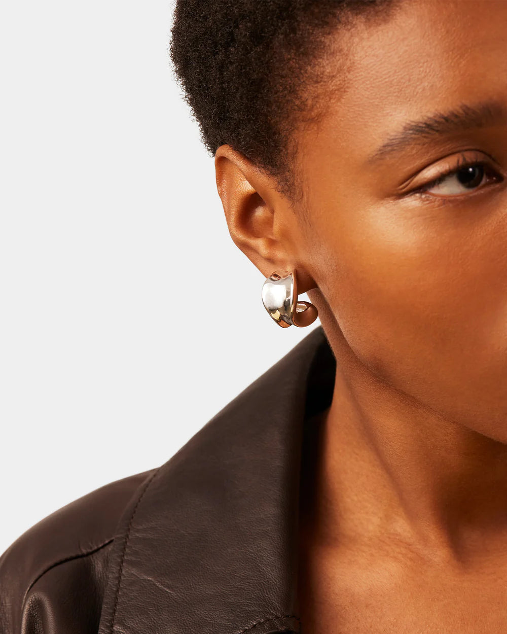 Chunky Doune Hoops , Silver