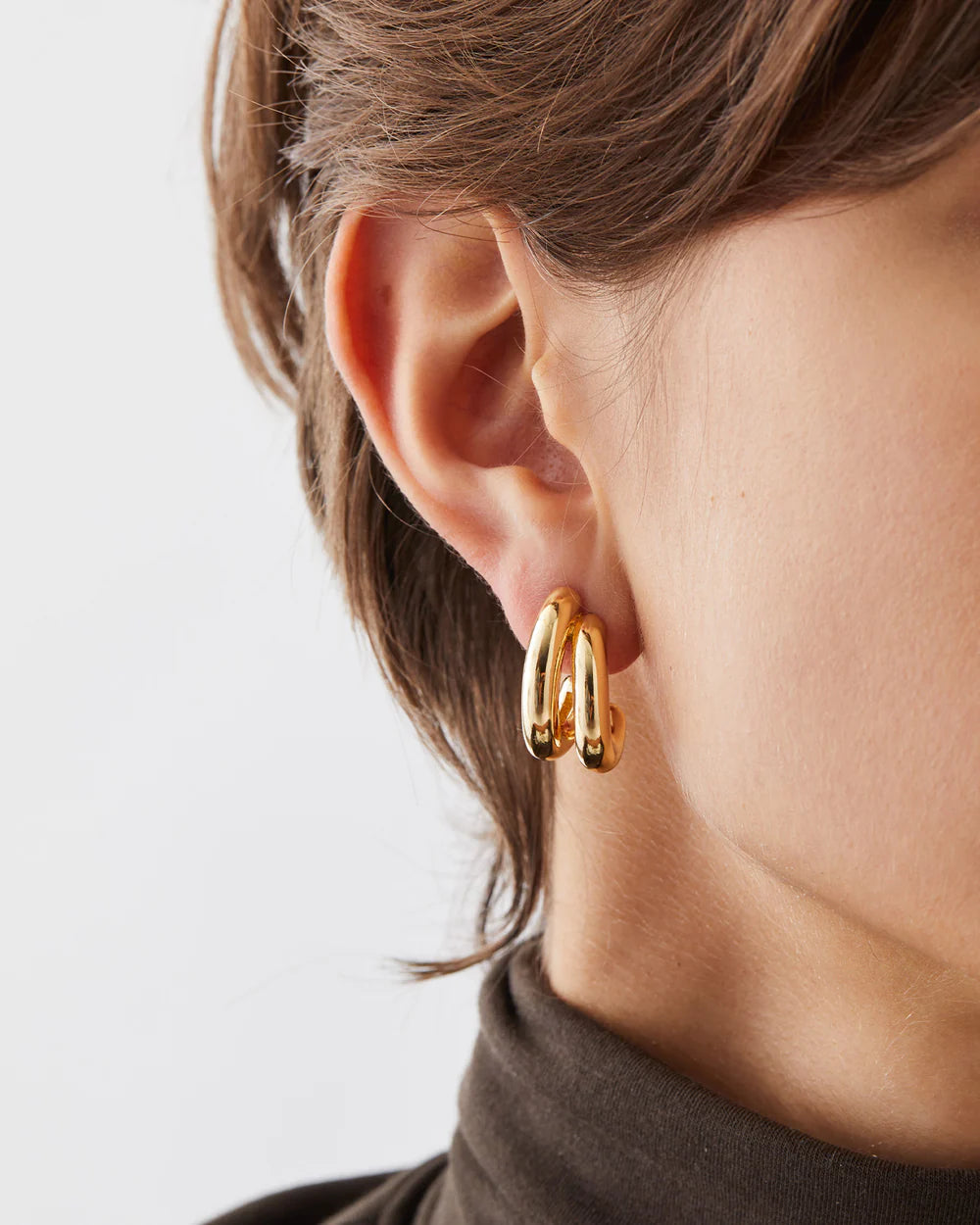 Florence Earrings , Gold