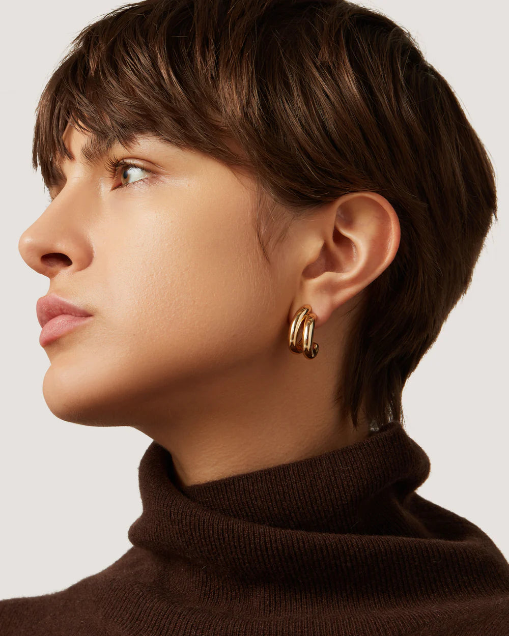 Florence Earrings , Gold