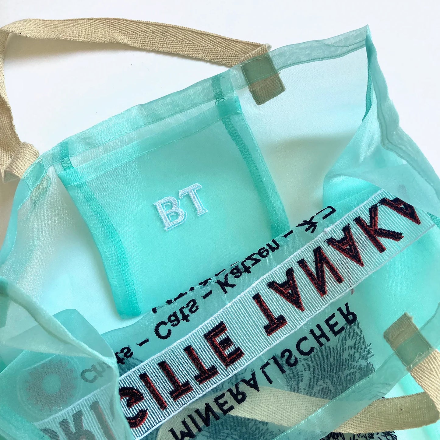 CATS BAG IN ORGANZA WITH EMBROIDERIES