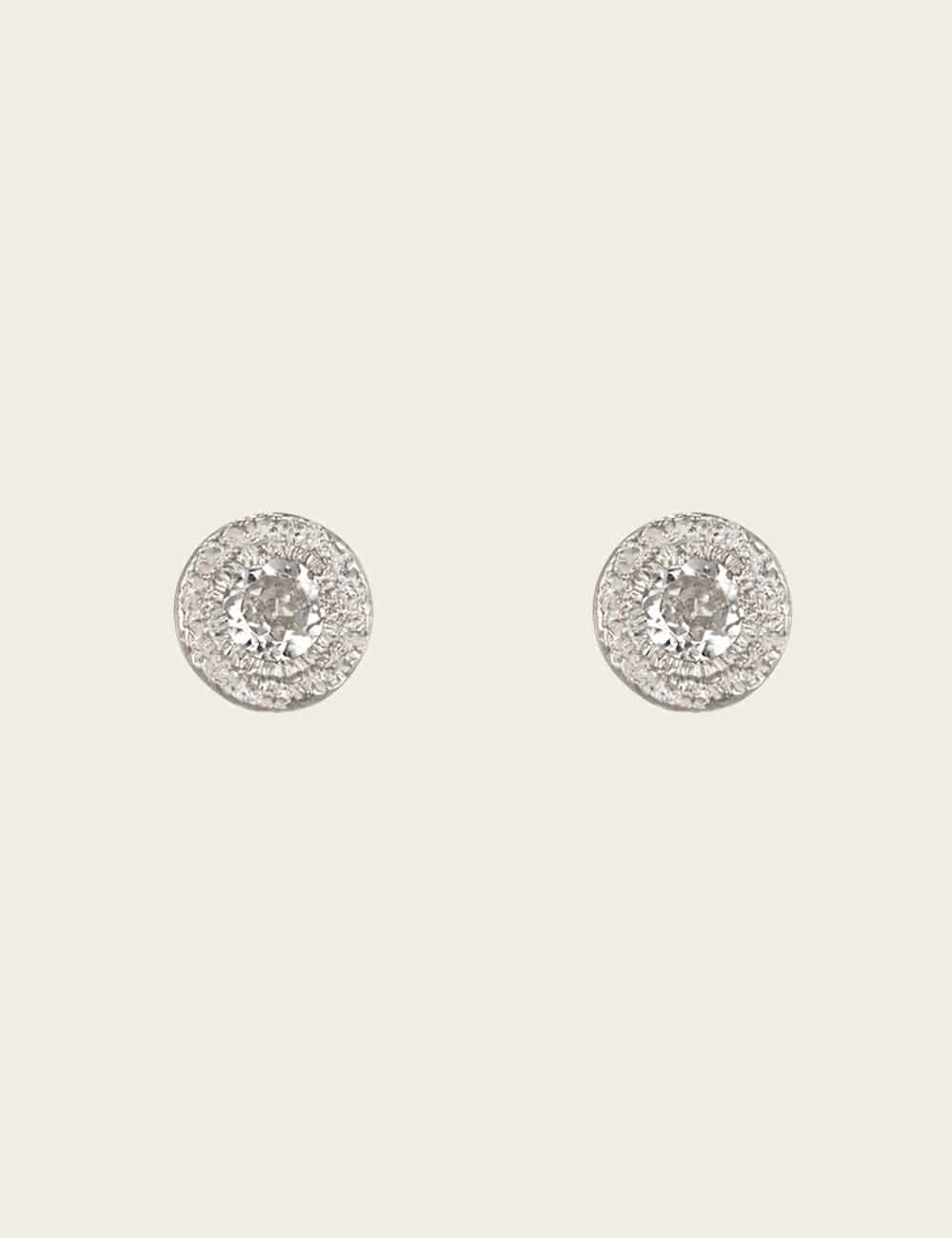 Tide Topaz Hammered Stud Earrings