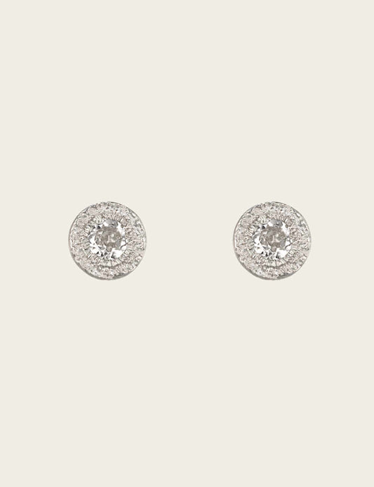 Tide Topaz Hammered Stud Earrings