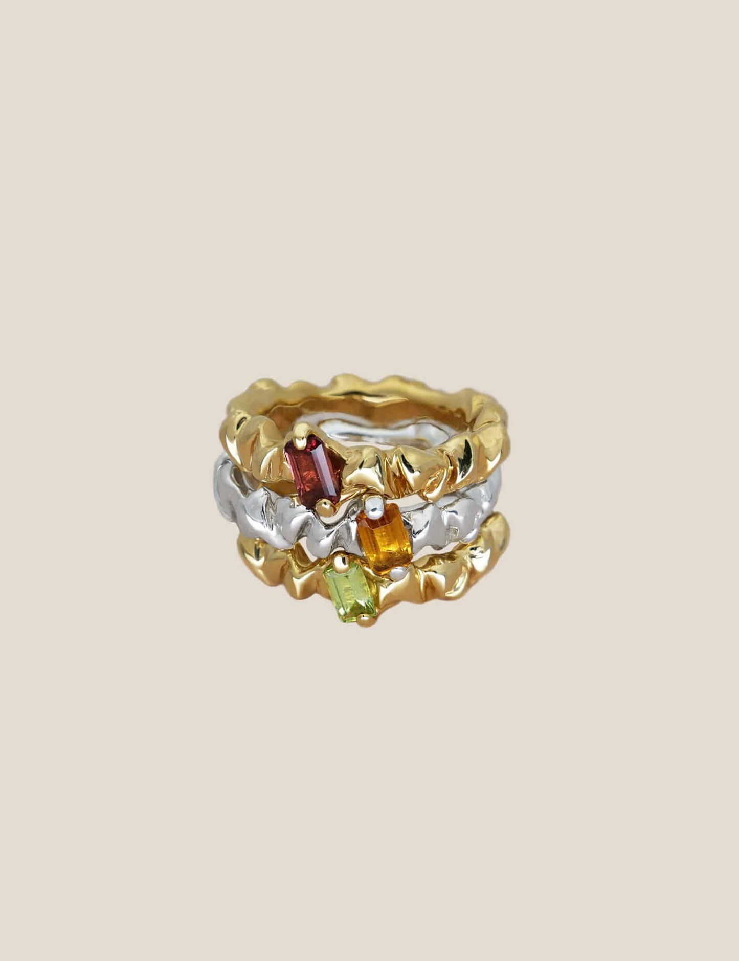 Crinkle Ring [ Garnet ]