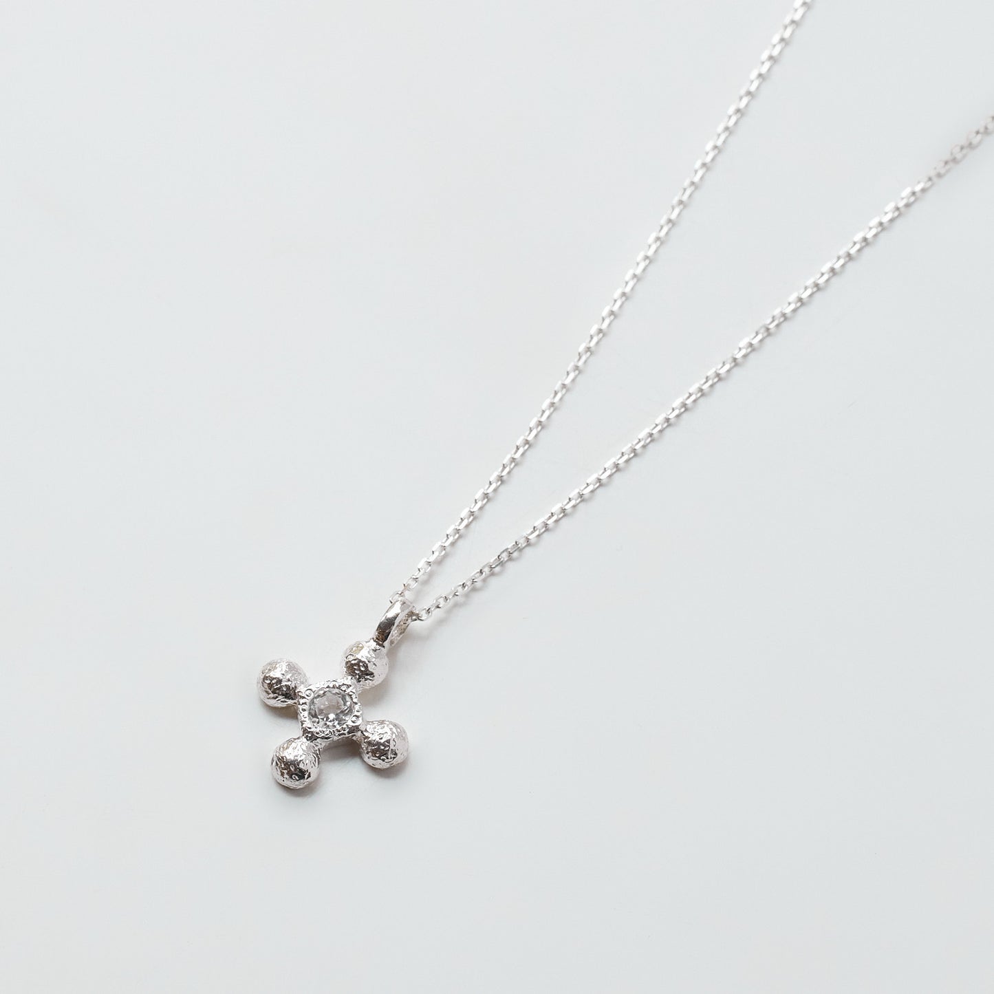 Crinkle Cross Necklace