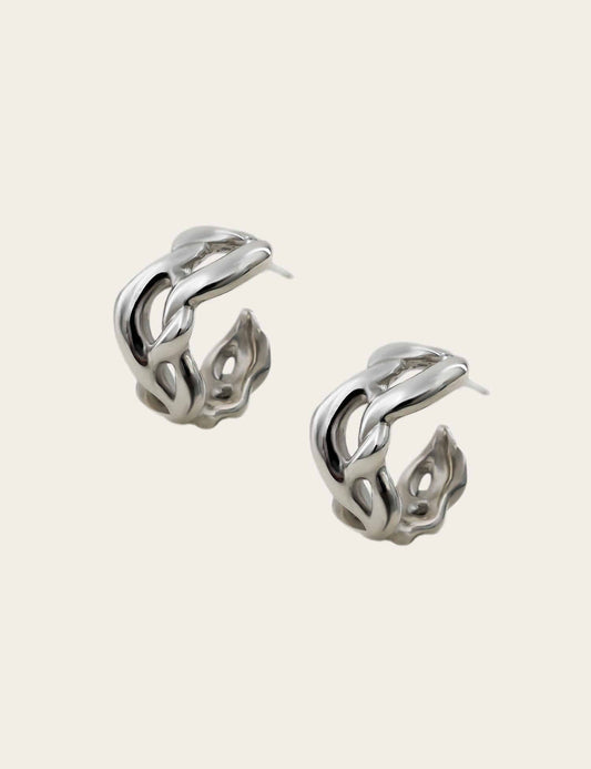 Modern Braided Hoop Earrings