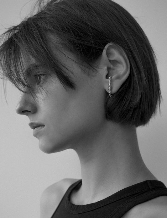 Crinkle Simple Earring (Single)