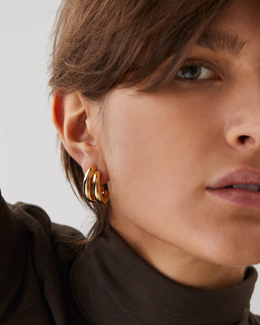 Florence Earrings , Gold
