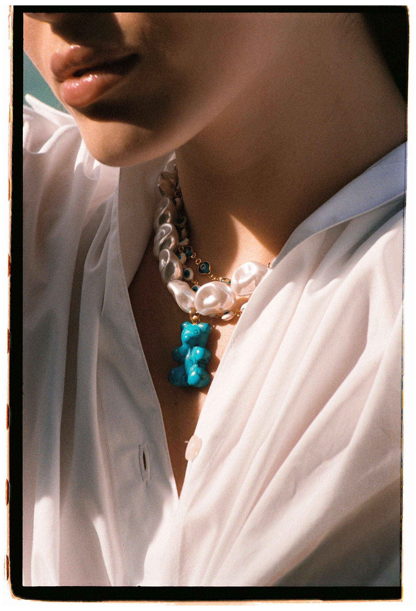 Mega Turquoise Pearl Necklace