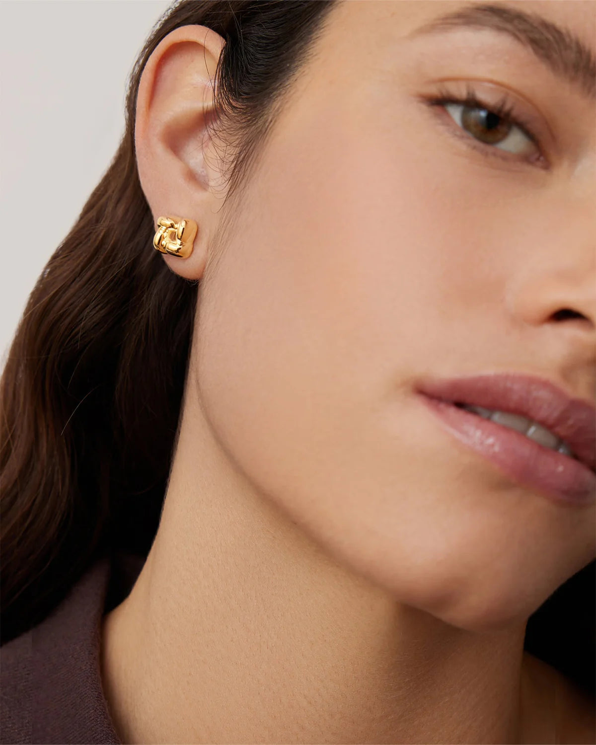 Mini Woven Square Earrings (Delivery starts on August 3)