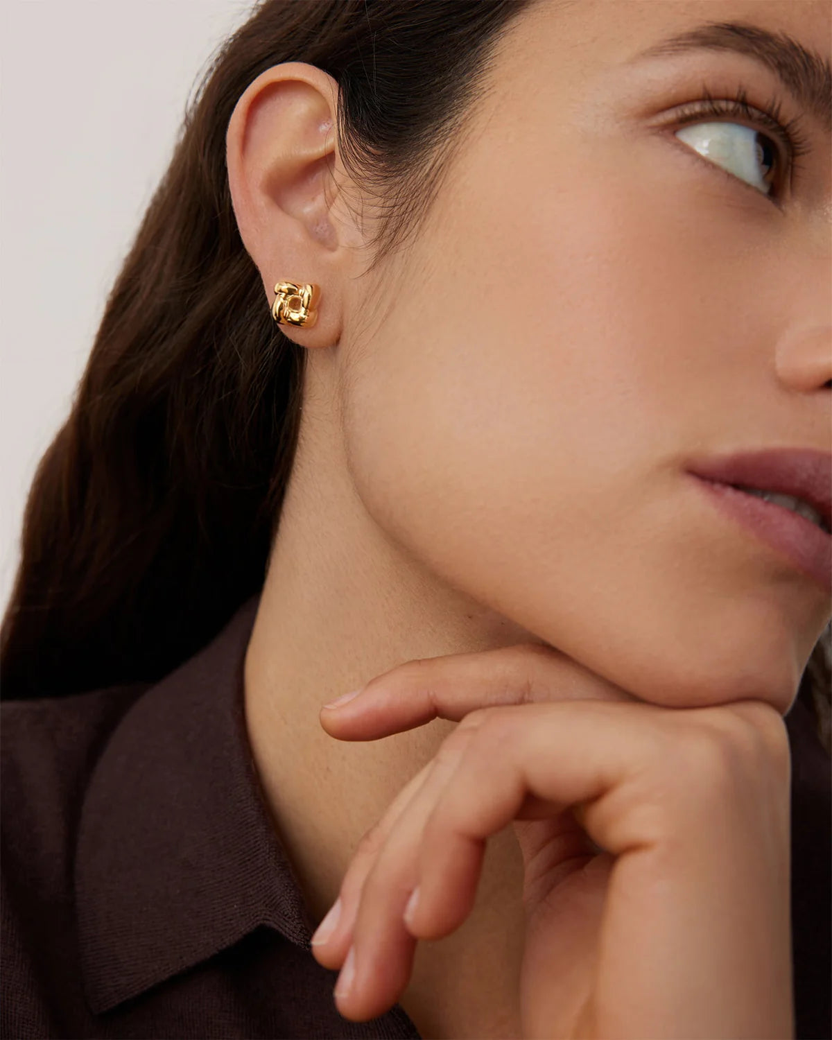 Mini Woven Square Earrings (Delivery starts on August 3)