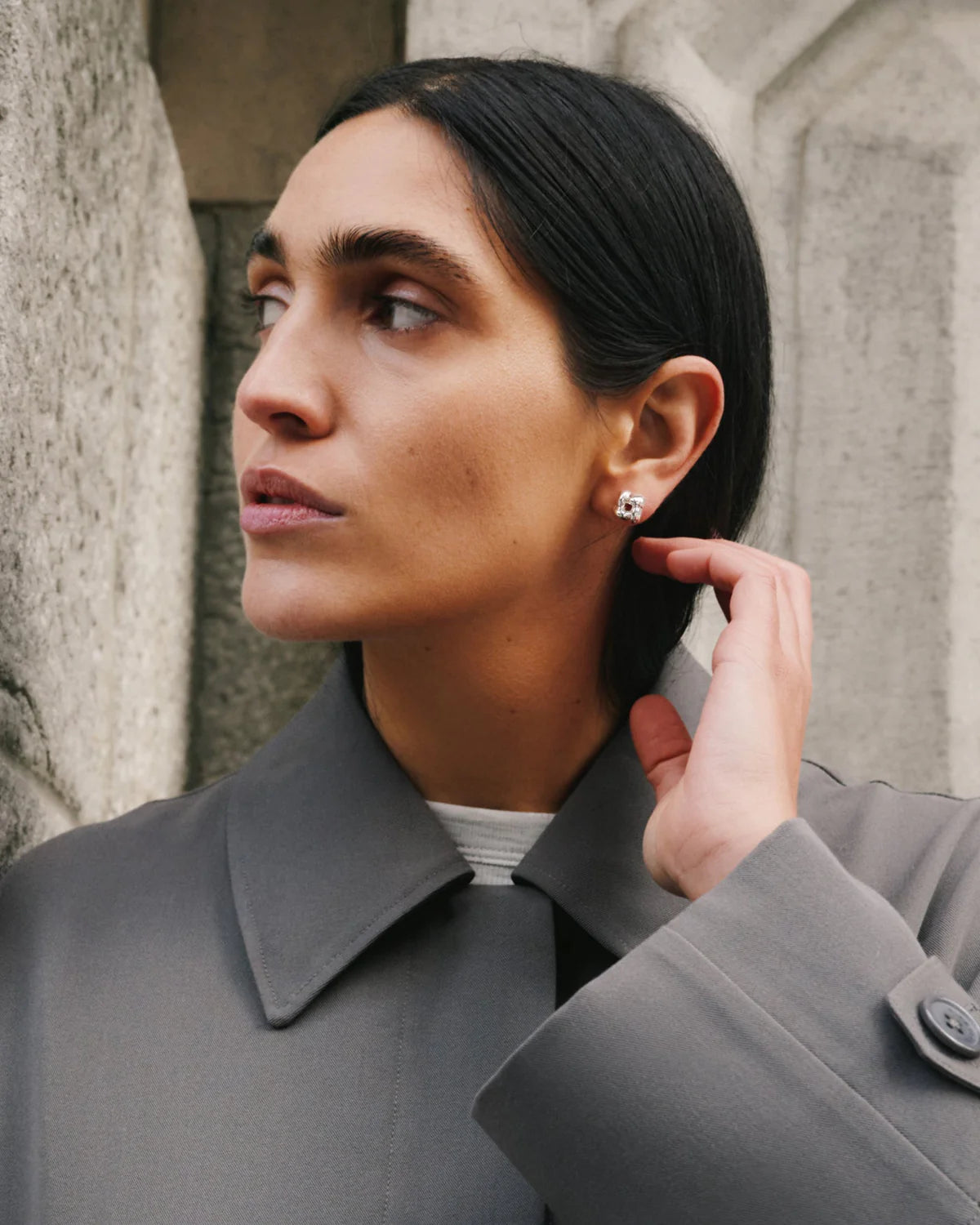 Mini Woven Square Earrings (Delivery starts on August 3)