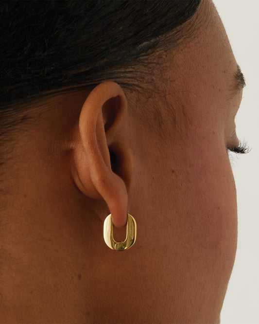 Teeni Toni Huggie Earrings , Gold