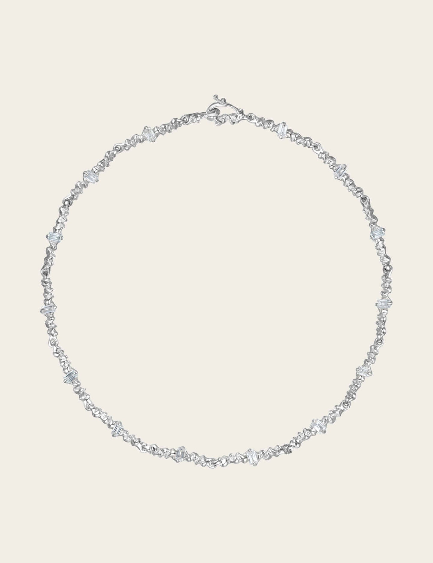 Isabella White Topaz Tennis Necklace