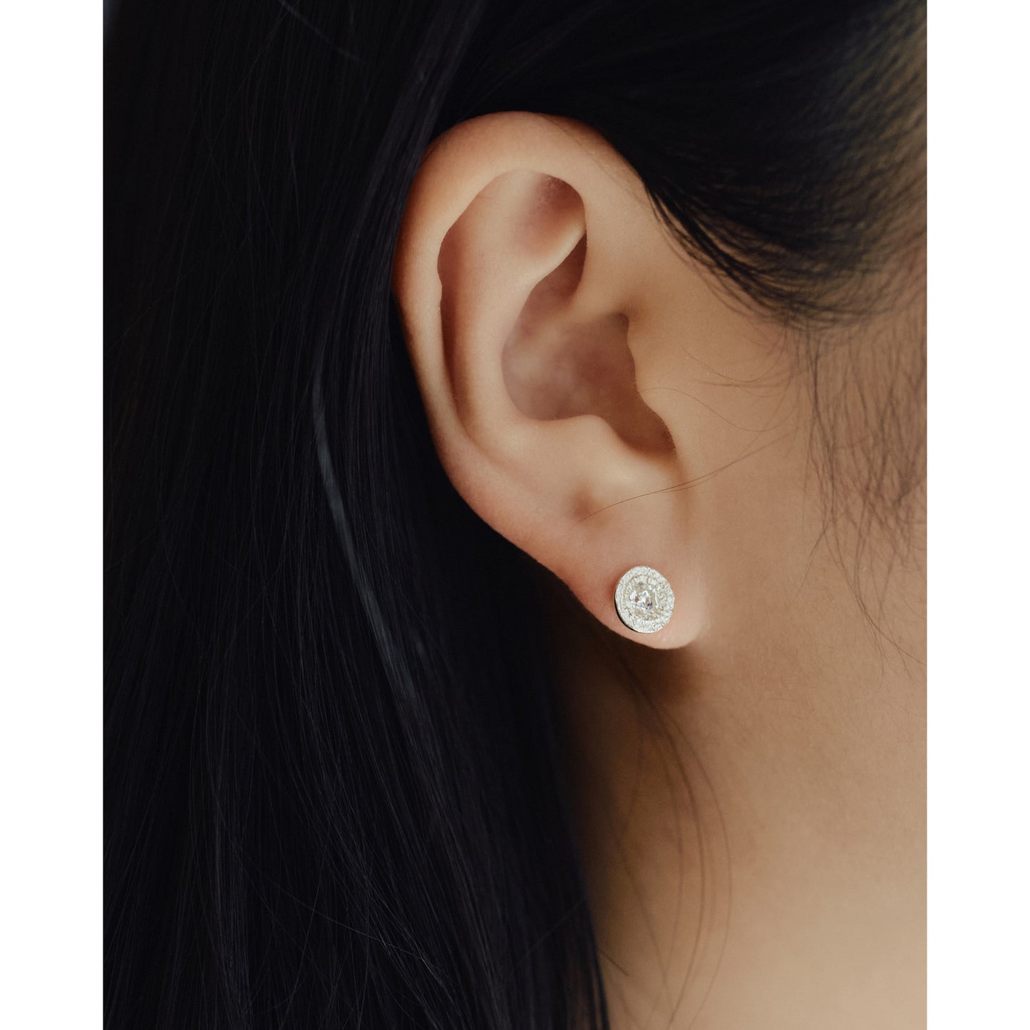 Tide Topaz Hammered Stud Earrings