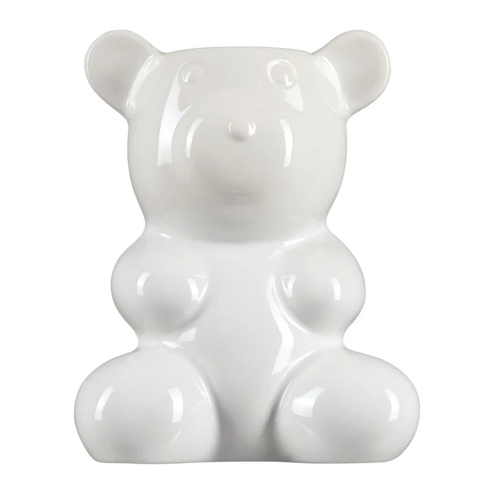 Nostalgia Bear Vase -White