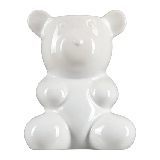 Nostalgia Bear Vase -White