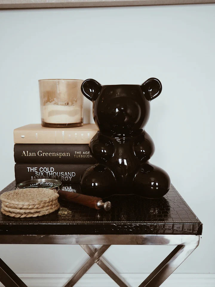 Nostalgia Bear Vase - Black