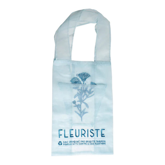 BLUE FLORIST ORGANZA BAG